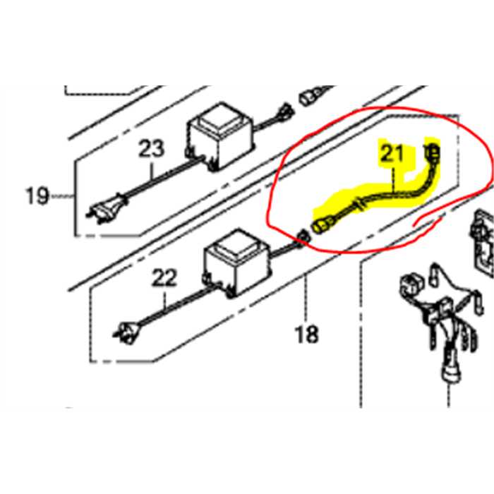 Cable de prolongement transformateur HONDA Miimo