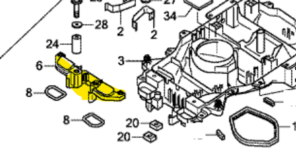 Couvercle capteur zone avant HRM300-310