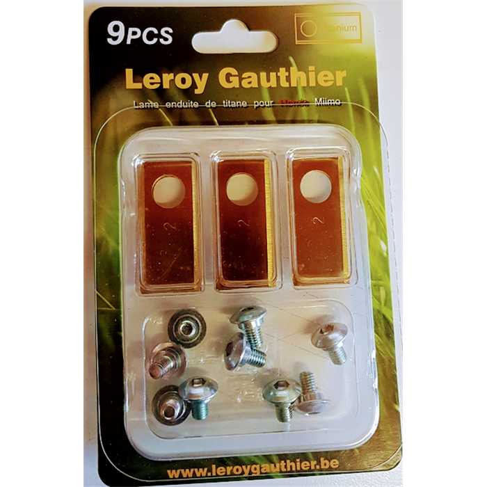 Lame titane pour Miimo 300 500 kit de 9 lames et vis alen