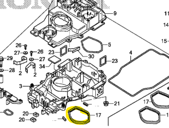 Joint moteur plateau de coupe miimo310 - 520