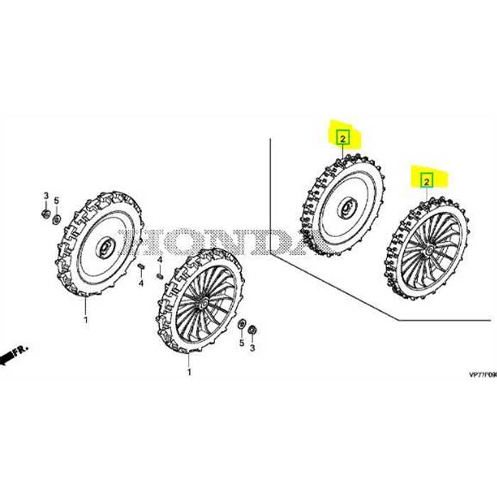 [42710-VP7-305] Roue comp. ar. (traction élévée) HRM300