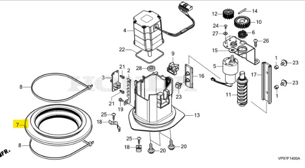 DEMARRAGE, LOGEMENT MOTEUR - Honda Miimo HRM4000