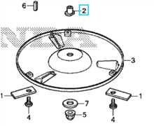 SUPPORT, DISQUE LAME - Honda Miimo HRM310/520/1000/1500/2500