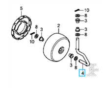[44716-VP7-010] TIGE, ROULETTE AV. - Honda Miimo HRM1000/1500/2500