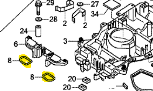 JOINT D'ETANCHEITE D, CHASSIS - Honda Miimo HRM310/520/1000/1500/2500