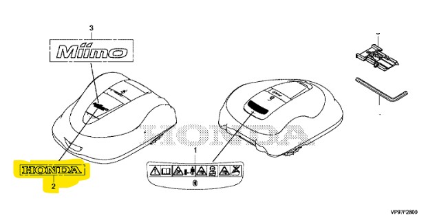 [87531-VP9-000] Autocolant HONDA  pour Miimo