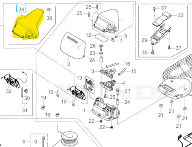 [32351-VP9-A10] Couvercle boitier PCB Honda Miimo 3000