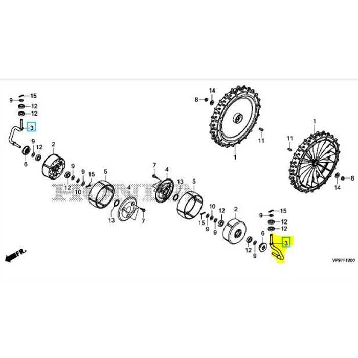 [44716-VP9-000] TIGE, ROULETTE AV. - Honda Miimo HRM4000