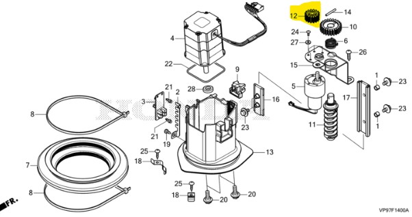 ENGRENAGE, ENTRAINEMENT MOTEUR - Honda Miimo HRM4000