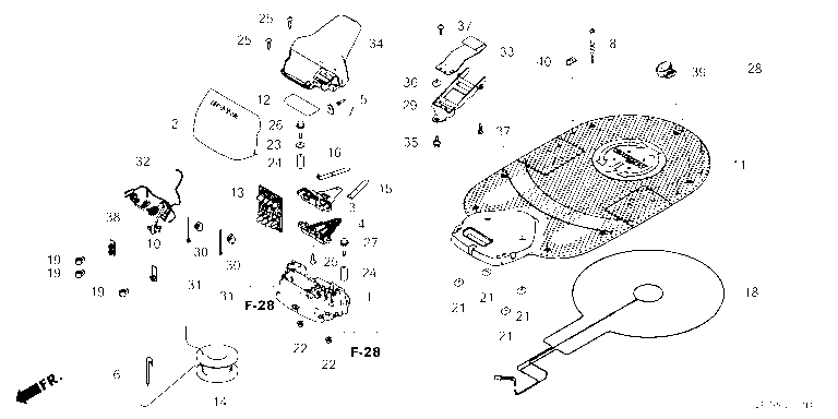COUVERCLE, BOITIER PCB - Honda Miimo HRM2500