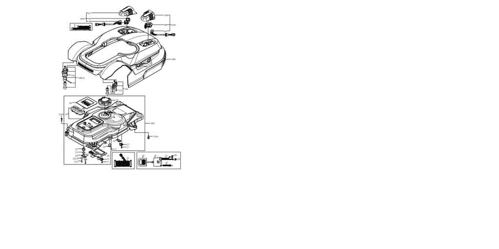 Assemblage du capteur droit - Kress KR112/KR113/KR121E/KR122E/KR123E