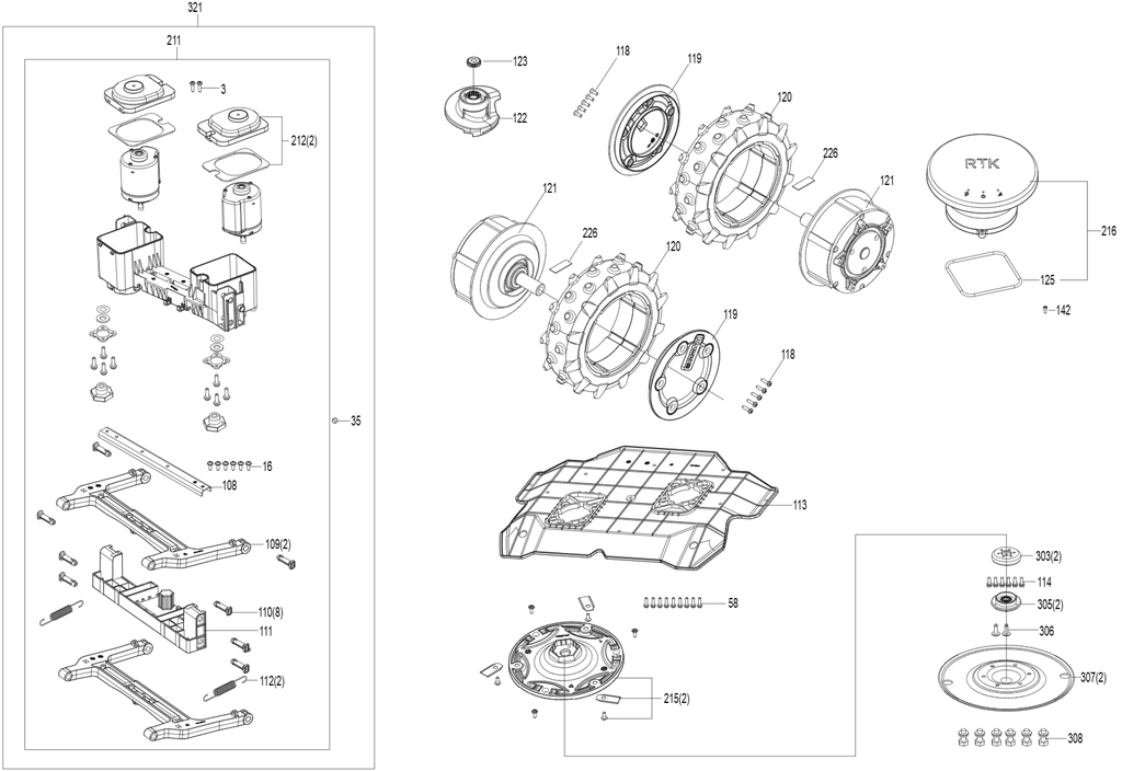 Support de Base - Kress KR234E/KR235E/KR237E