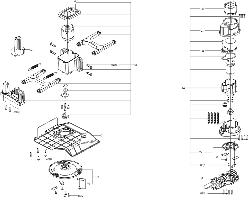 [59008180] Bouton de réglage de la hauteur - Kress (voir robots compatibles)