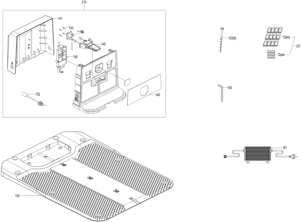 Tête de la station de charge - Kress KR283E/KR285E