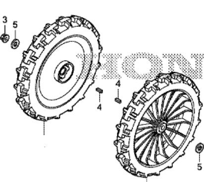 [42710-VP7-A00] Roue de traction HONDA Miimo 300 310 - 500 520 - ancien dessin