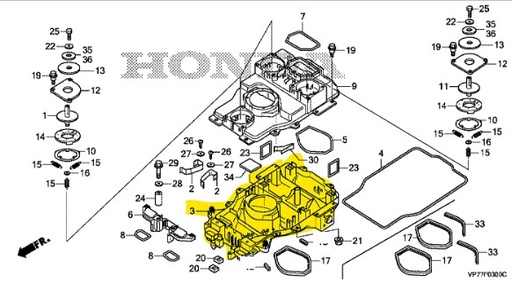 [50101-VP7-D10] Cadre inférieur Honda Miimo 310-520 derniere version