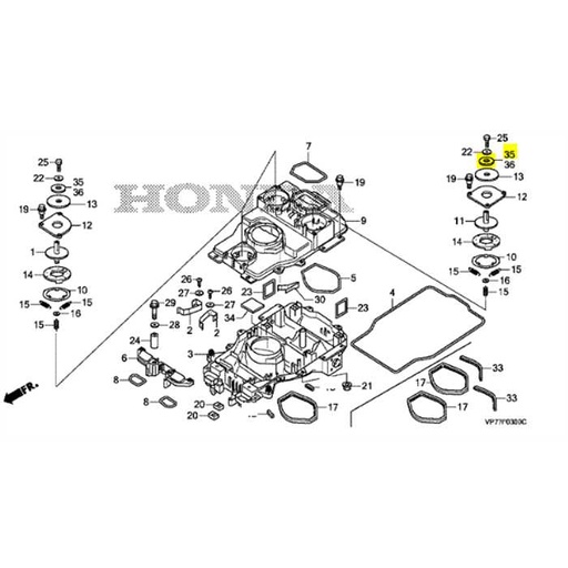 [63205-VP7-C50] Caoutchouc silencieux carrénage miimo310 -520