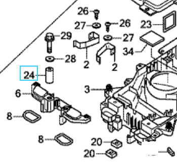 [91557-Z28-300] buselure support contact de charge